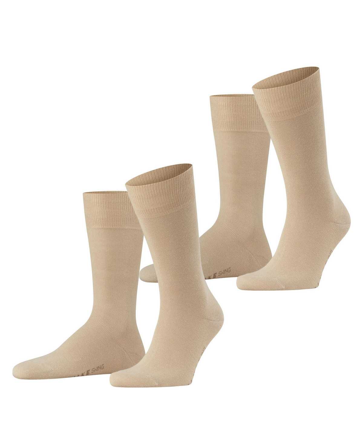 Falke Swing 2-Pack Socks Zokni Férfi Bézs | OGSH-12035