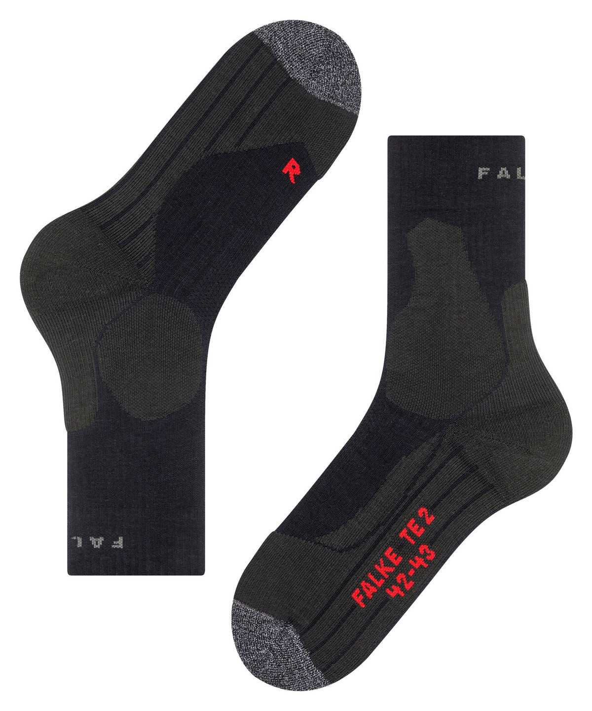 Falke TE2 Tennis Socks Zokni Férfi Fekete | QUAK-42306