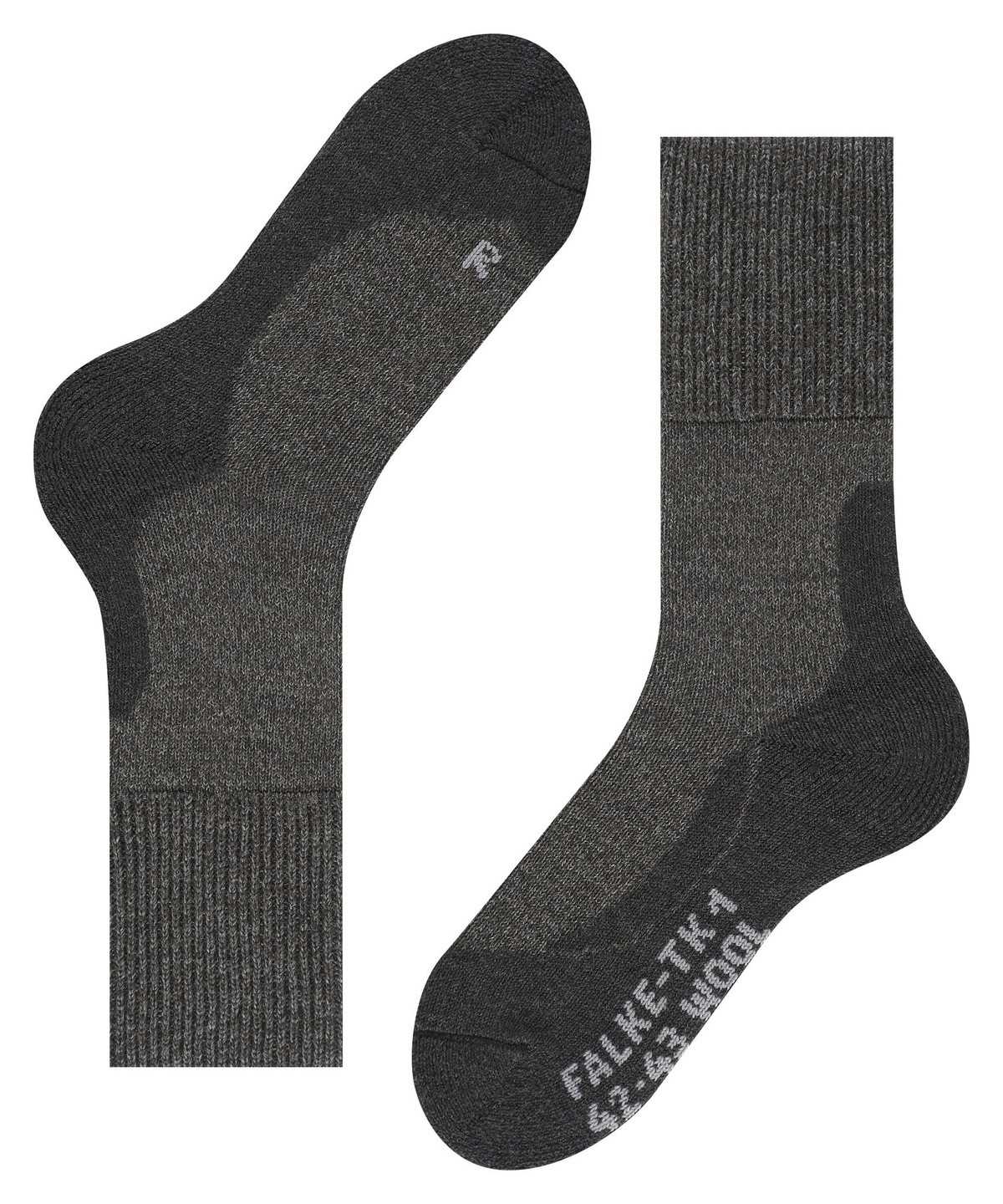 Falke TK1 Adventure Wool Trekking Socks Zokni Férfi Szürke | XSNM-82763