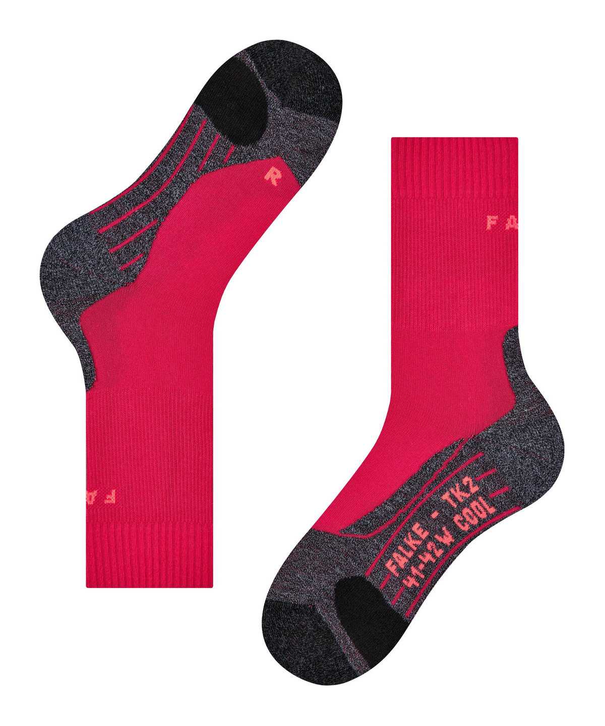 Falke TK2 Explore Cool Trekking Socks Sports Socks Női Piros | FVZP-21637