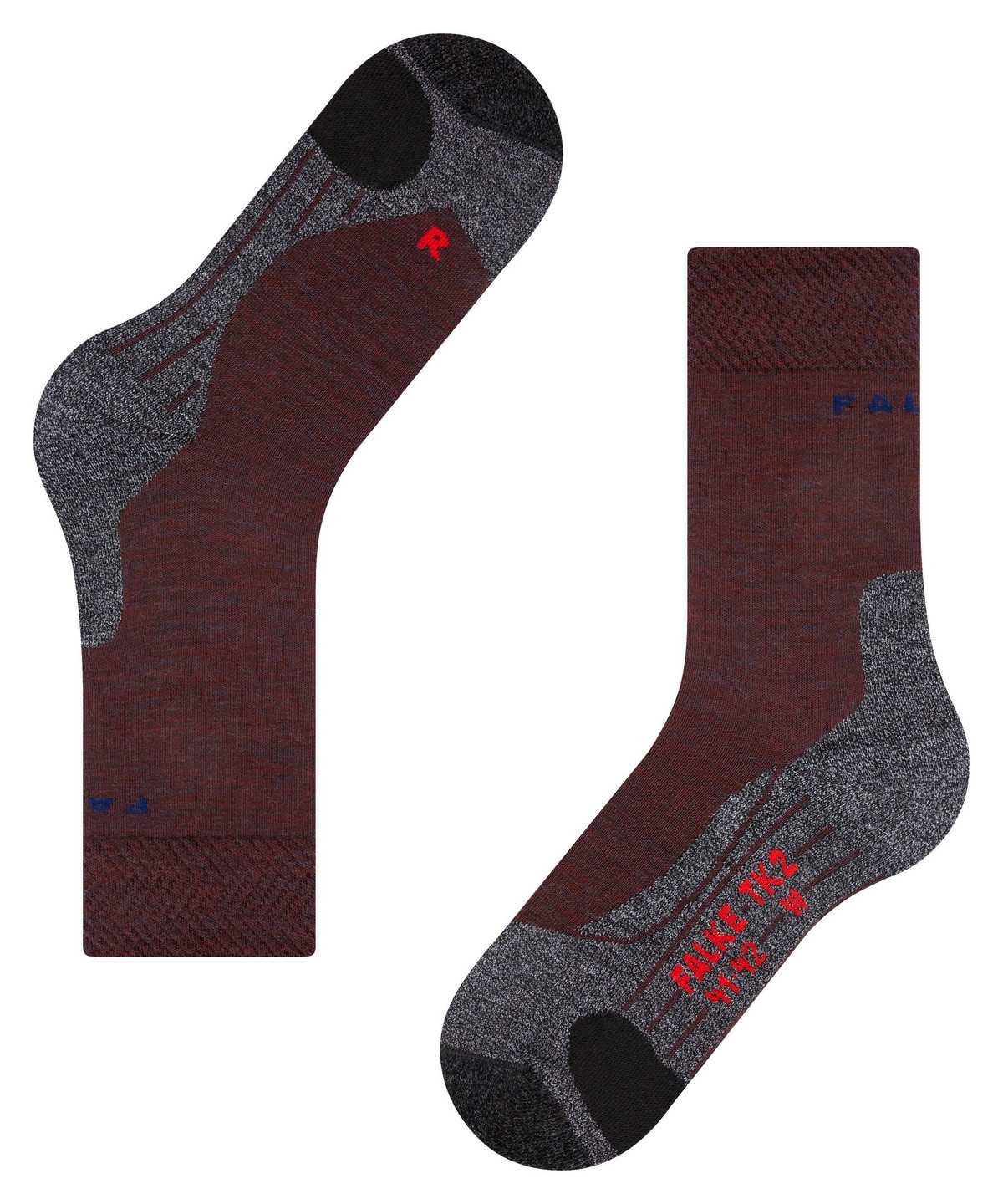 Falke TK2 Explore Melange Trekking Socks Sports Socks Női Piros | PJYR-57860