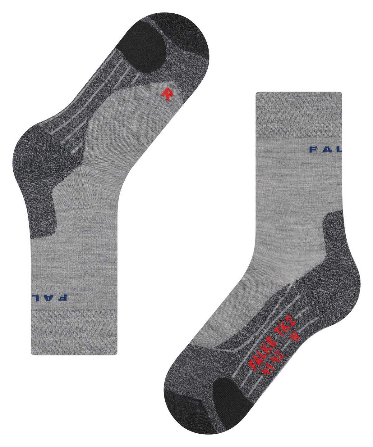 Falke TK2 Explore Melange Trekking Socks Zokni Férfi Szürke | KGFR-61950