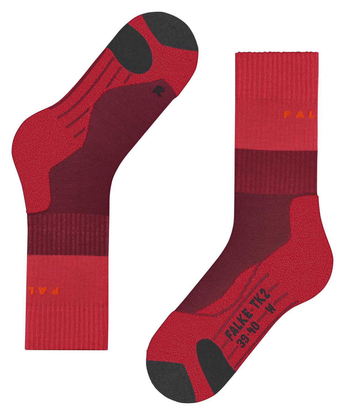 Falke TK2 Explore Trekking Socks Sports Socks Női Piros | OARS-04259