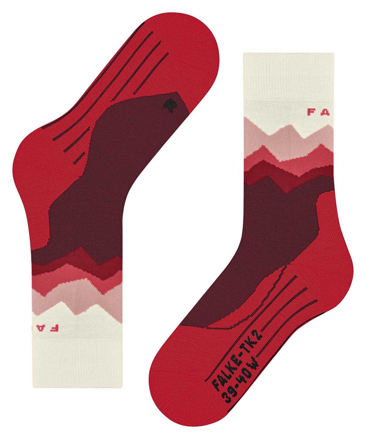 Falke TK2 Explore Trekking Socks Sports Socks Női Piros | CXND-75021