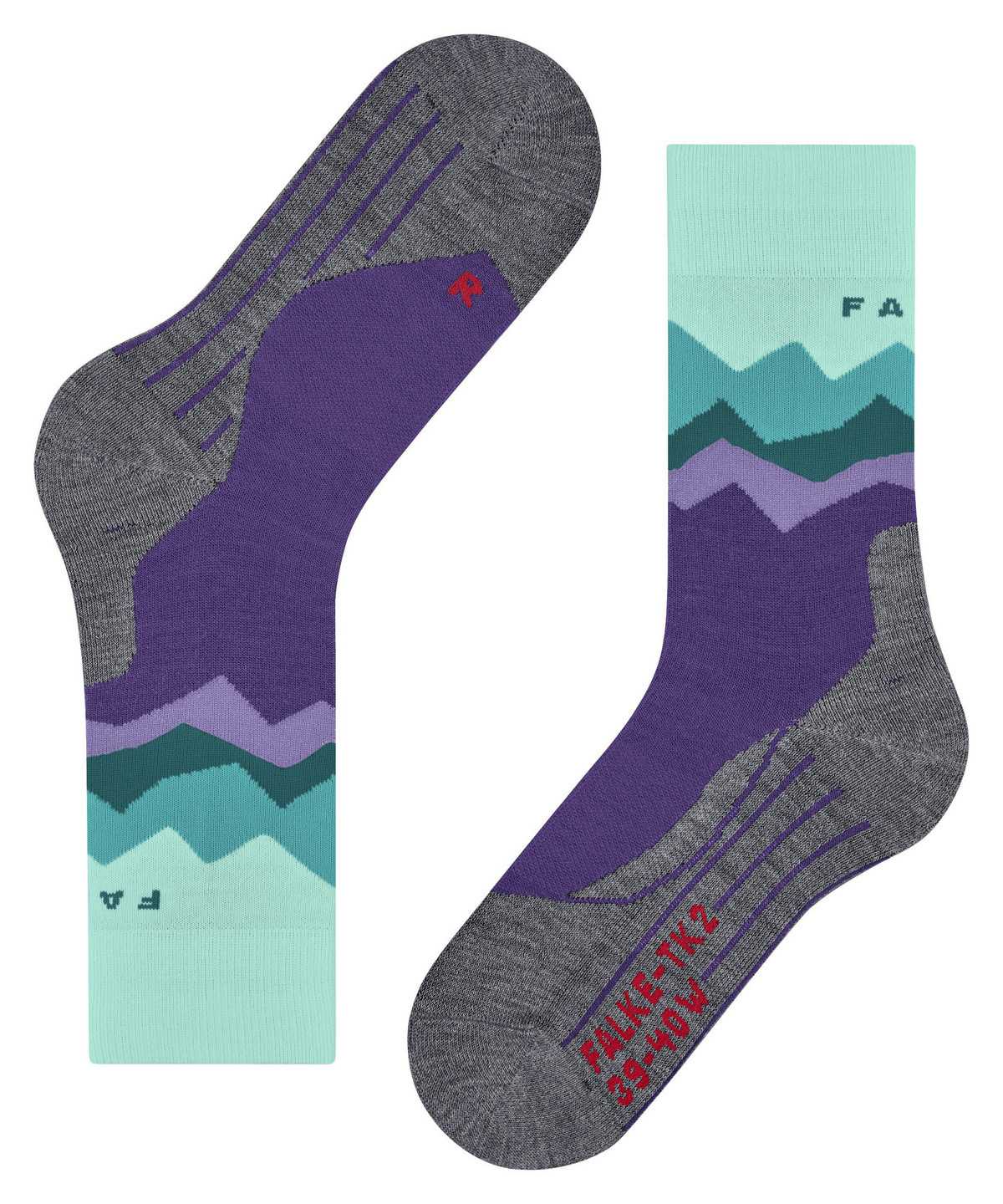 Falke TK2 Explore Trekking Socks Sports Socks Női Lila | XYWK-02356