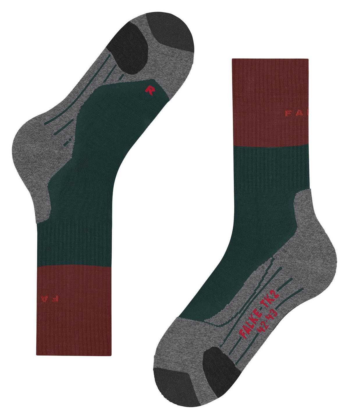 Falke TK2 Explore Trekking Socks Zokni Férfi Zöld | KBCG-65184