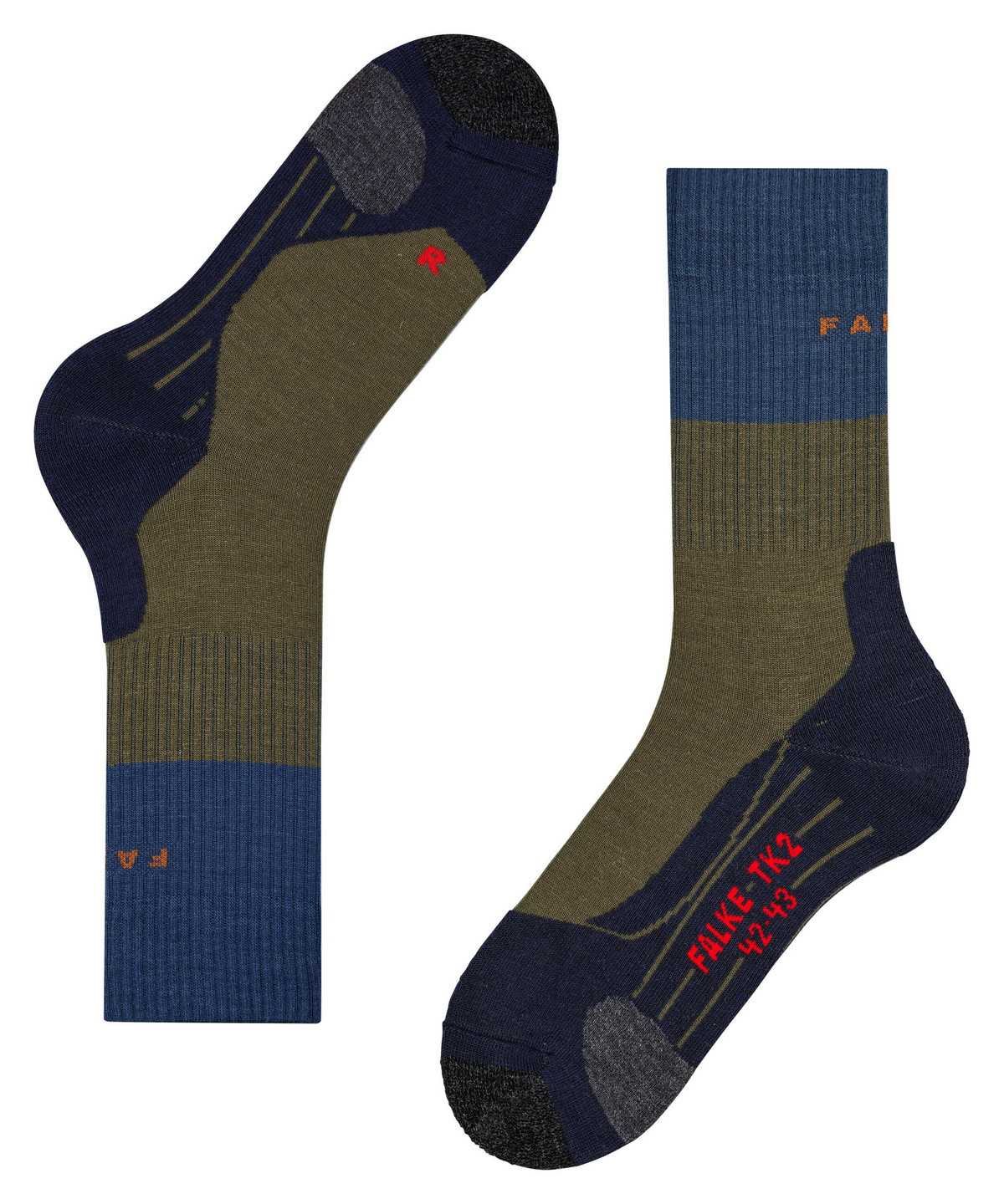 Falke TK2 Explore Trekking Socks Zokni Férfi Zöld | PLMF-76934