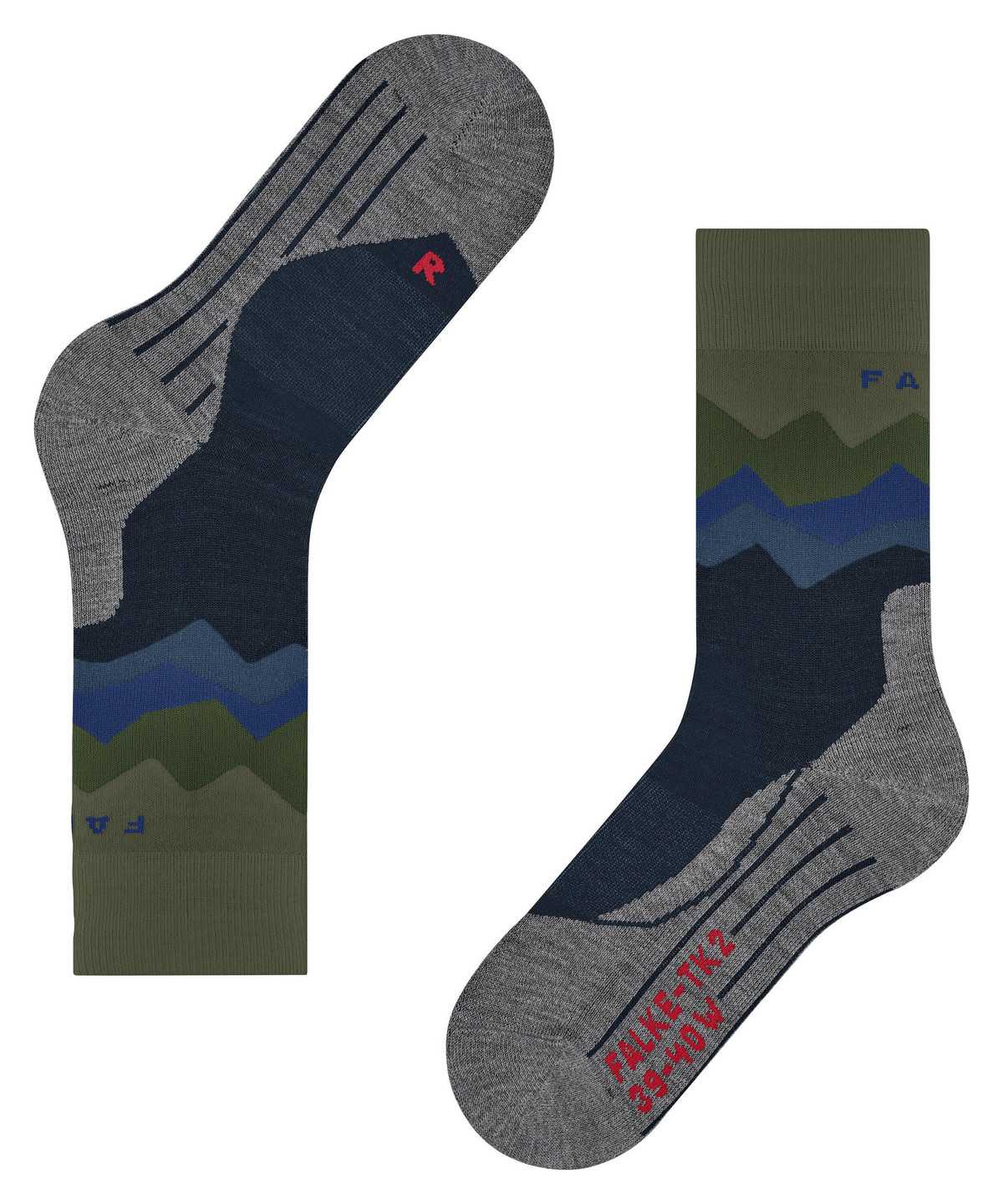 Falke TK2 Explore Trekking Socks Zokni Férfi Kék | RGHX-75962