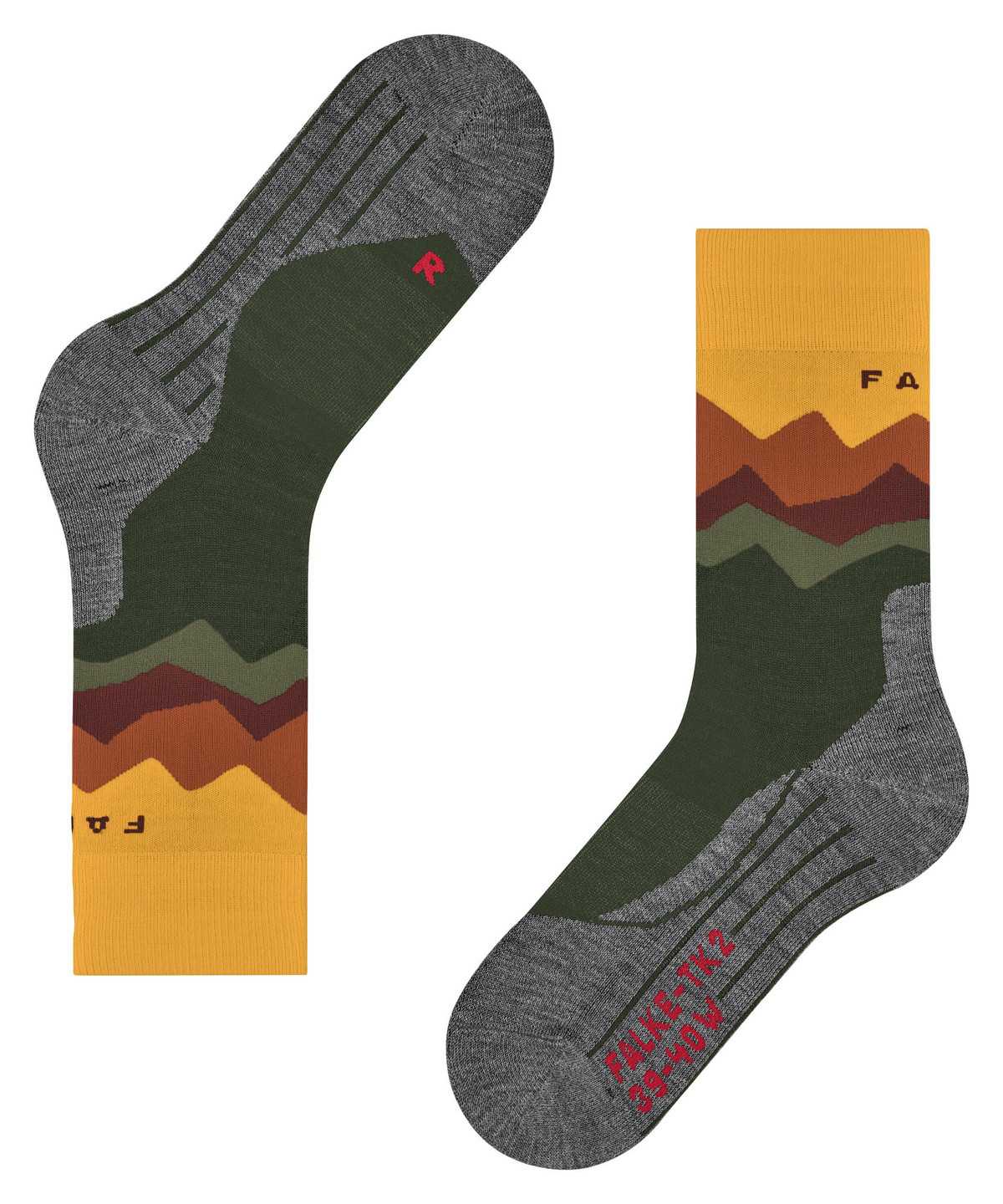 Falke TK2 Explore Trekking Socks Zokni Férfi Zöld | YCUN-57392