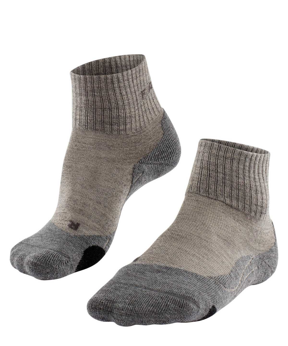 Falke TK2 Explore Wool Short Trekking Short sock Sports Socks Női Bézs | UXDG-54286