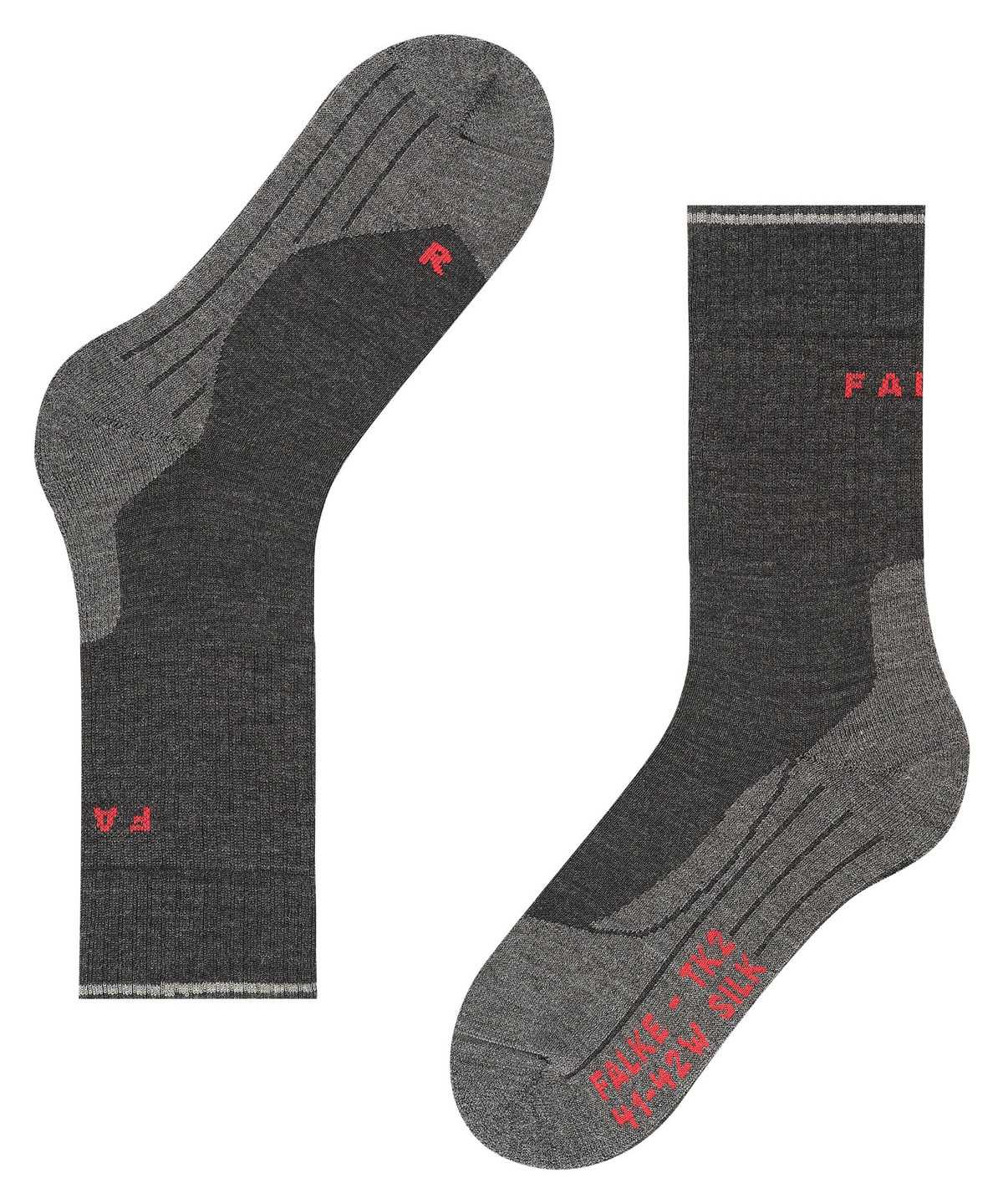 Falke TK2 Explore Wool Silk Trekking Socks Sports Socks Női Szürke | RTVB-36281