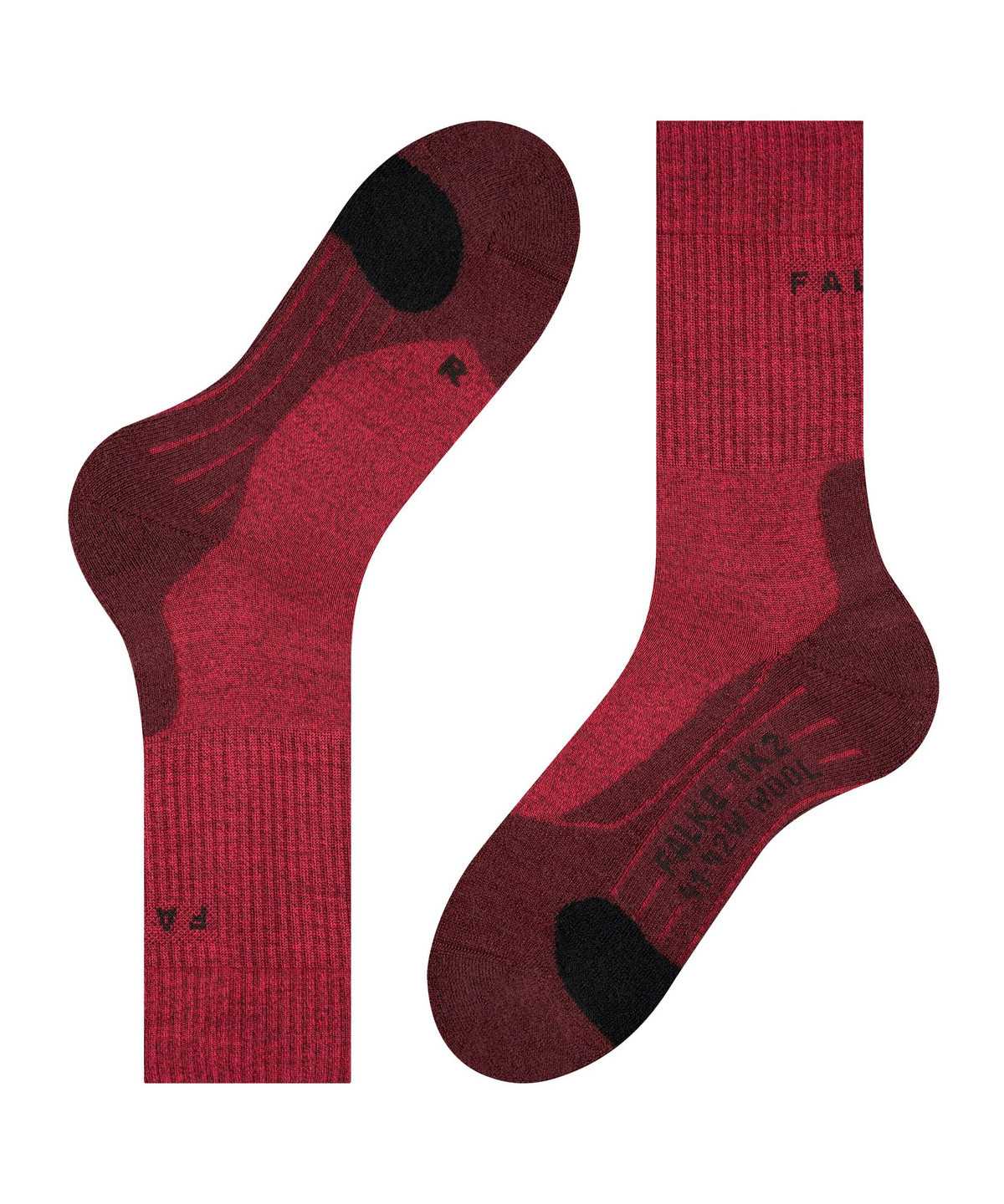 Falke TK2 Explore Wool Trekking Socks Sports Socks Női Piros | KFGJ-30261