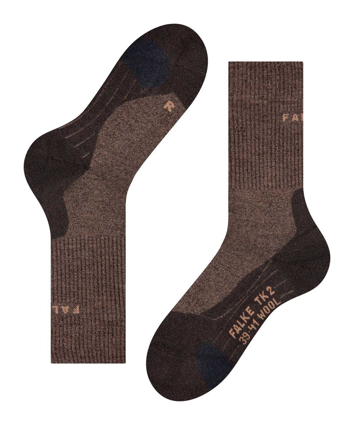 Falke TK2 Explore Wool Trekking Socks Zokni Férfi Barna | IGMN-25431