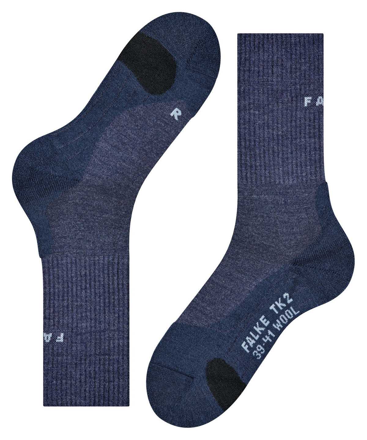 Falke TK2 Explore Wool Trekking Socks Zokni Férfi Kék | CDOE-90382