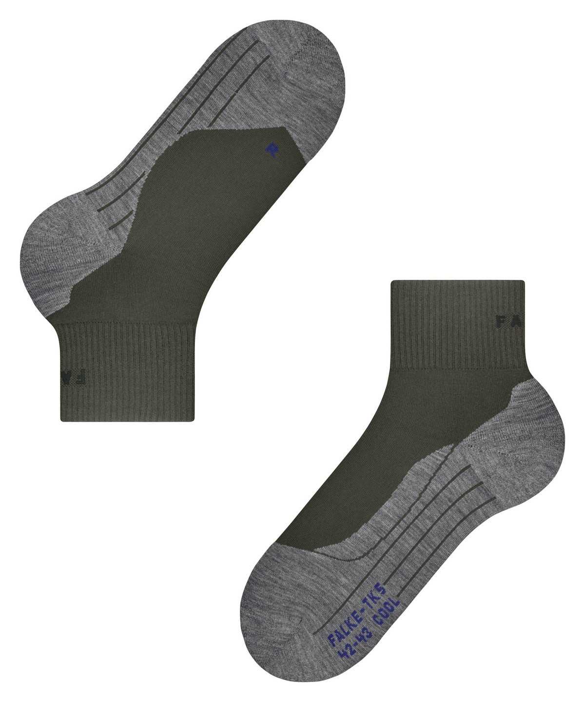 Falke TK5 Wander Cool Short Trekking Short sock Sports Socks Női Zöld | AJWT-10924