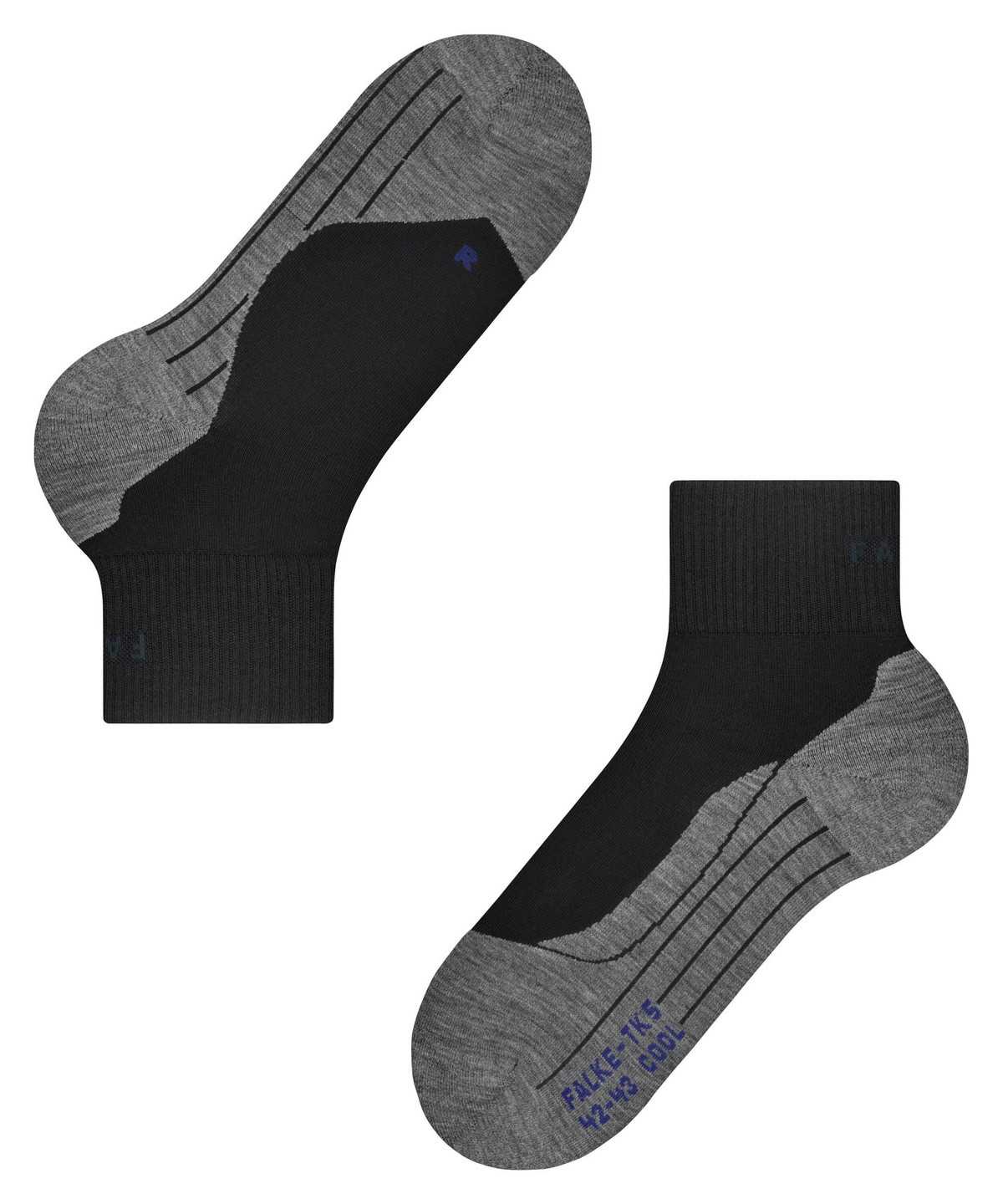 Falke TK5 Wander Cool Short Trekking Short sock Sports Socks Női Fekete | RZQI-59743