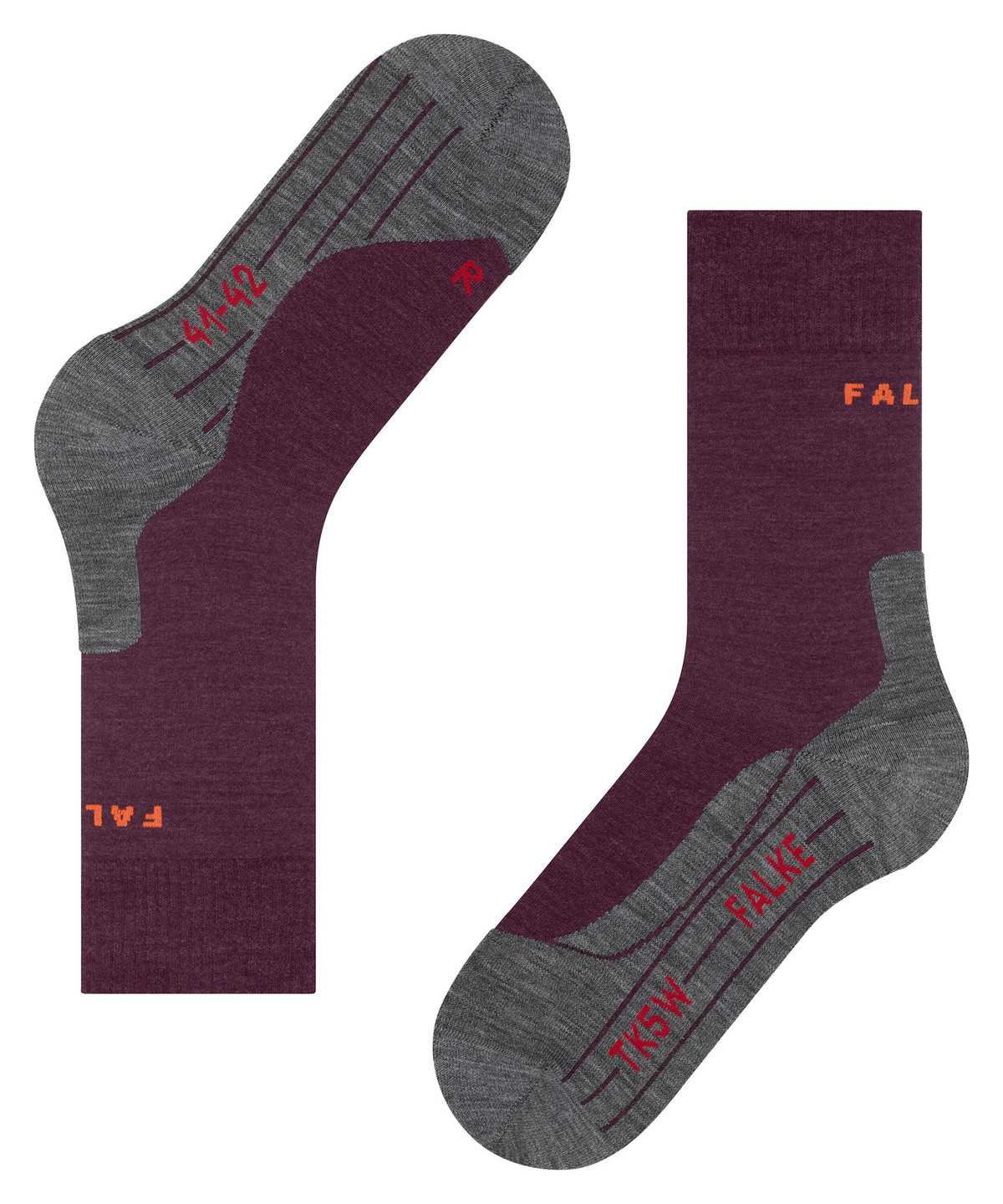 Falke TK5 Wander Trekking Socks Sports Socks Női Piros | OPVU-19062