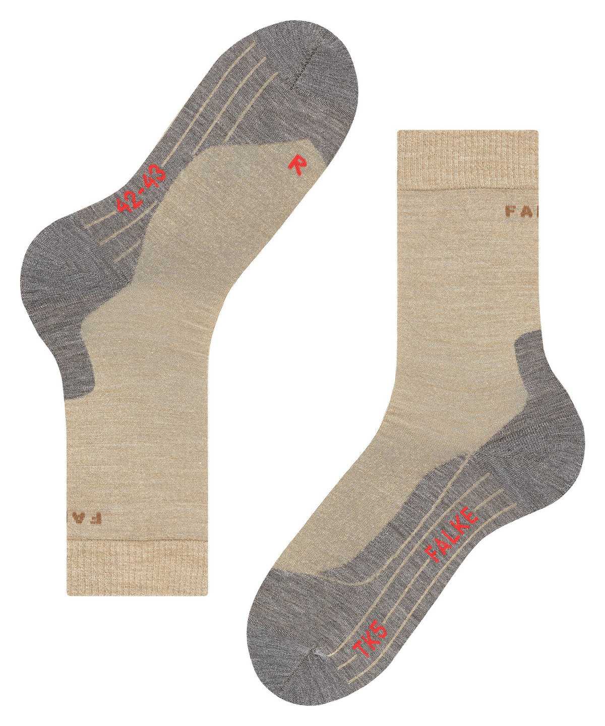 Falke TK5 Wander Trekking Socks Zokni Férfi Bézs | ONXY-08256