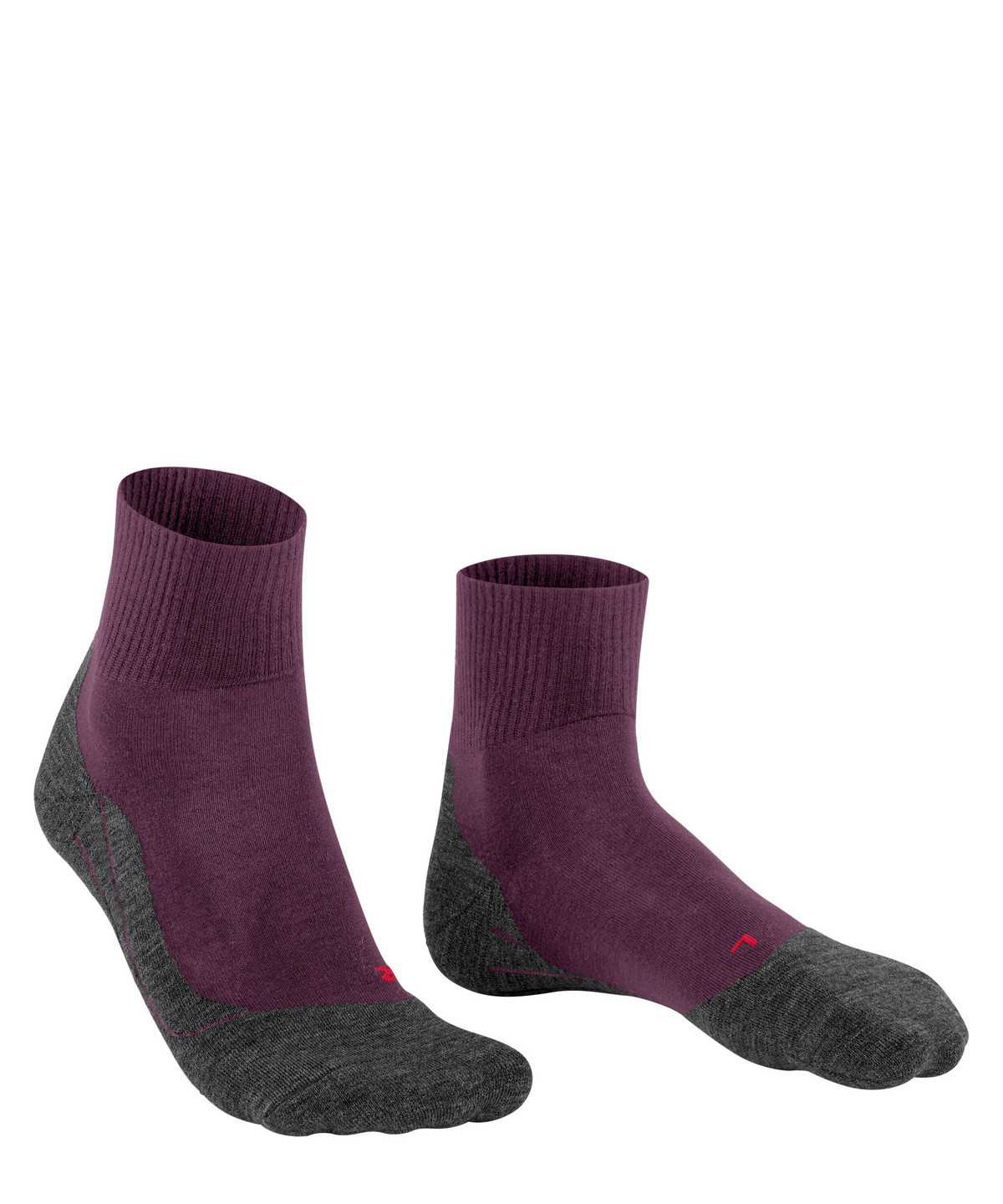 Falke TK5 Wander Wool Short Trekking Short sock Sports Socks Női Piros | CXDV-58139