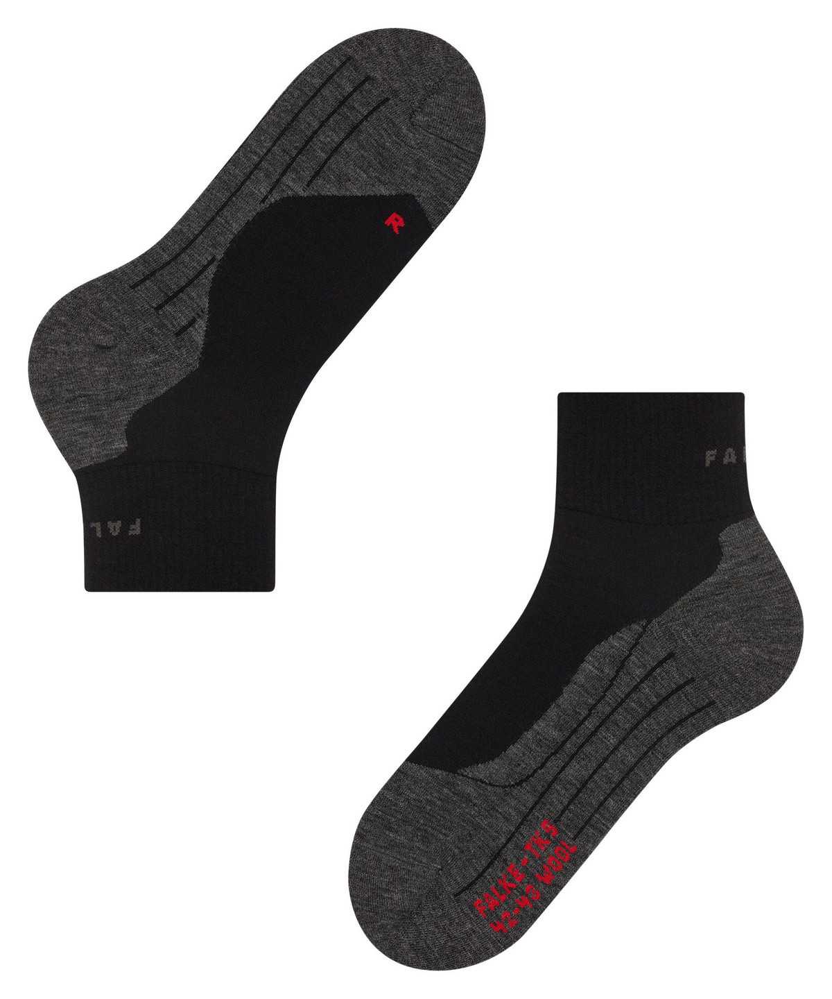 Falke TK5 Wander Wool Short Trekking Short sock Sports Socks Női Fekete | YCLW-42380