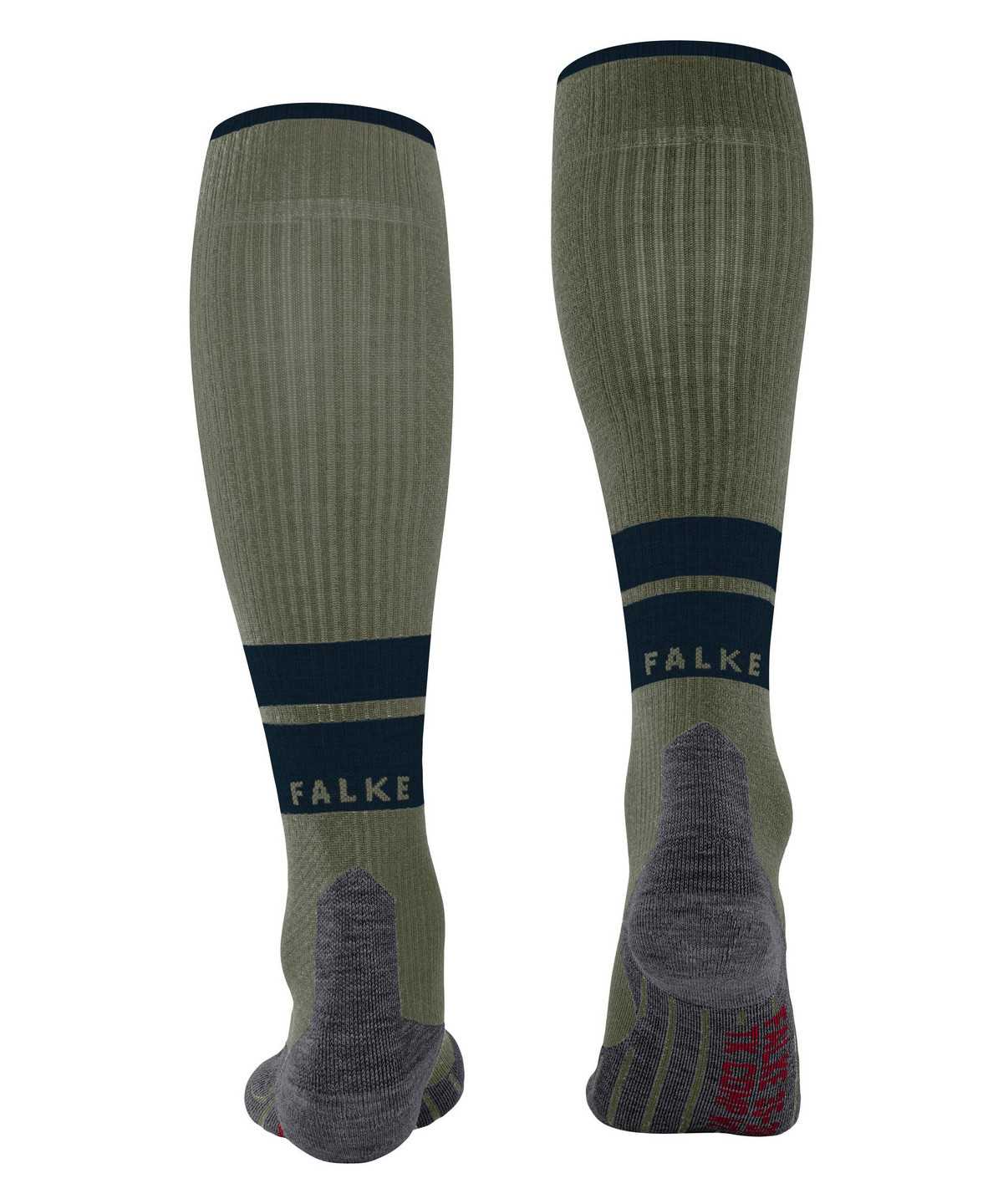 Falke TK Compression Energy Trekking Knee-high Socks Zokni Férfi Zöld | CSGQ-82069