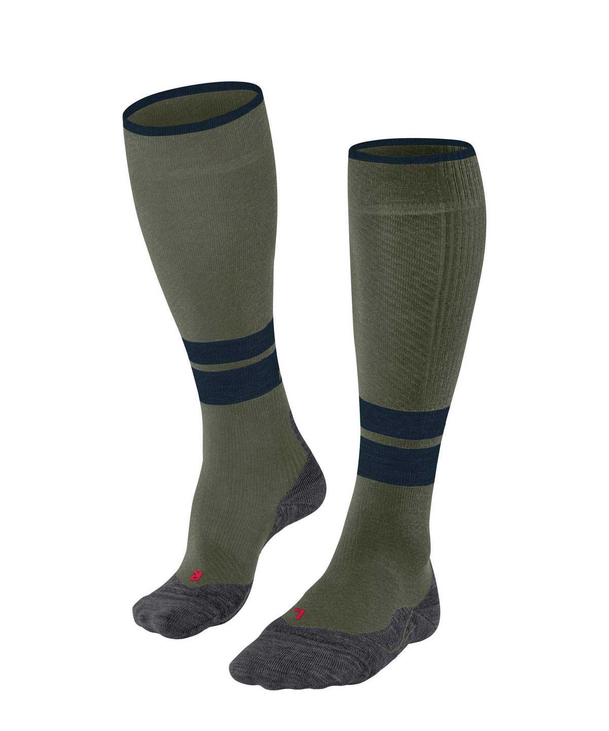 Falke TK Compression Energy Trekking Knee-high Socks Zokni Férfi Zöld | CSGQ-82069