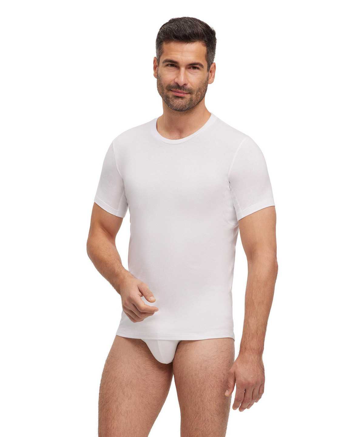 Falke T-Shirt Round-neck Daily Climate Control Rövid Ujjú Ing Férfi Fehér | UWQM-48536