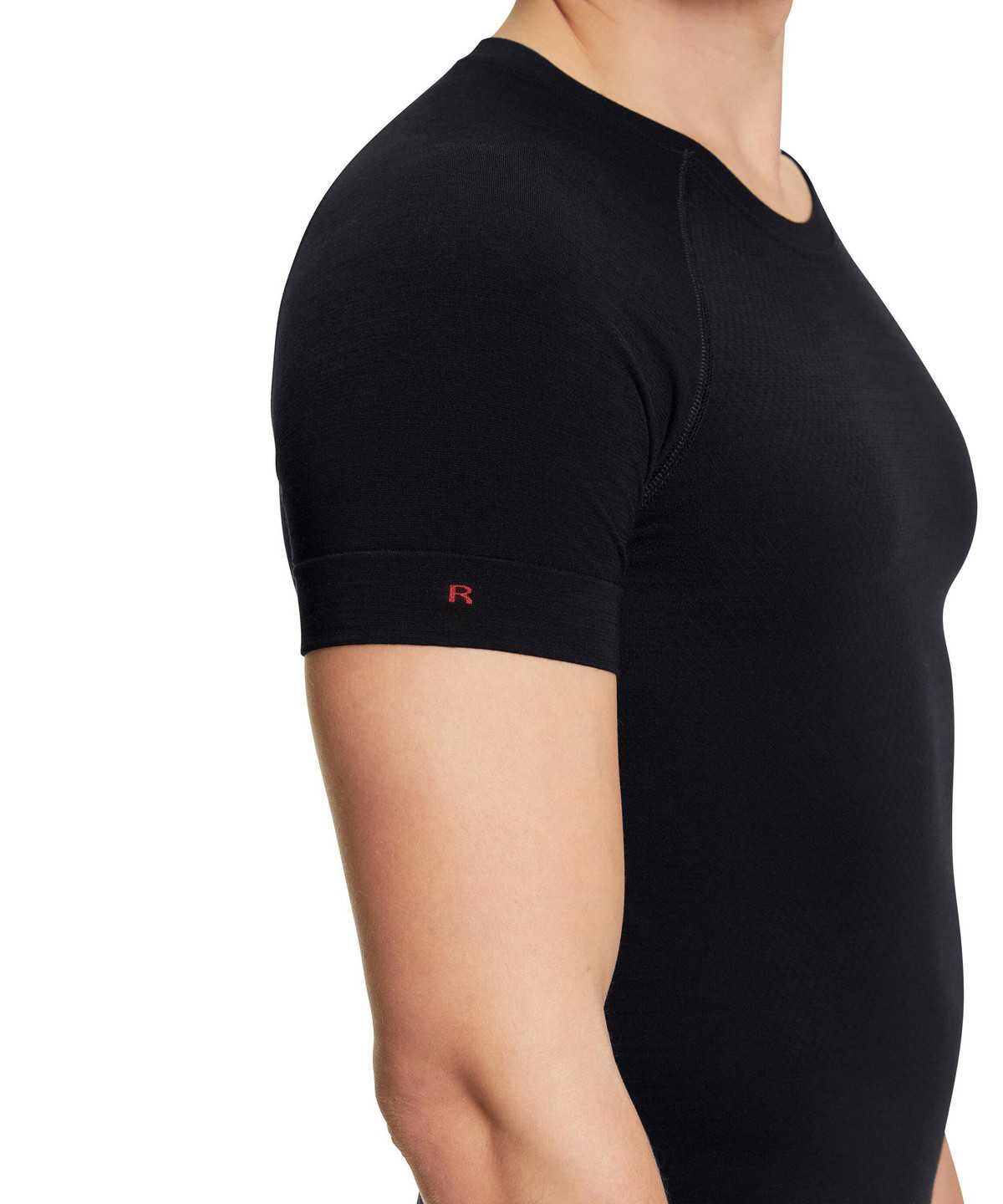 Falke T-Shirt Wool-Tech Light Rövid Ujjú Ing Férfi Fekete | YJVB-71269