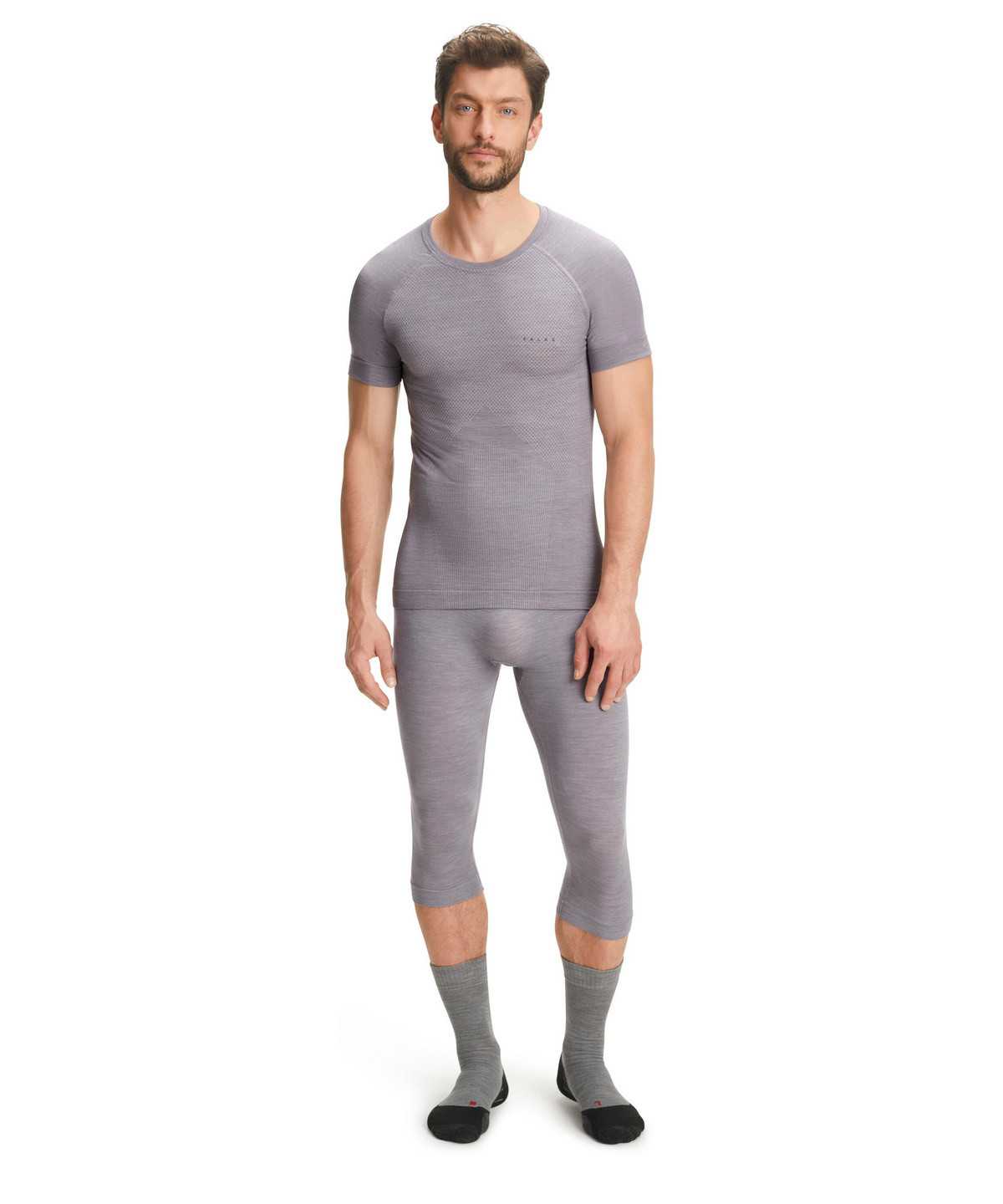 Falke T-Shirt Wool-Tech Light Rövid Ujjú Ing Férfi Szürke | DQFJ-80156