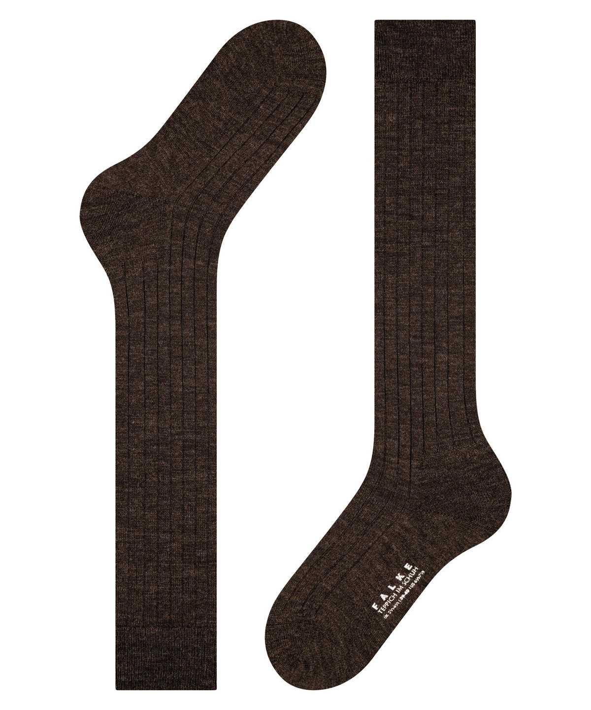 Falke Teppich im Schuh Knee-high Socks Zokni Férfi Barna | VWDM-75640