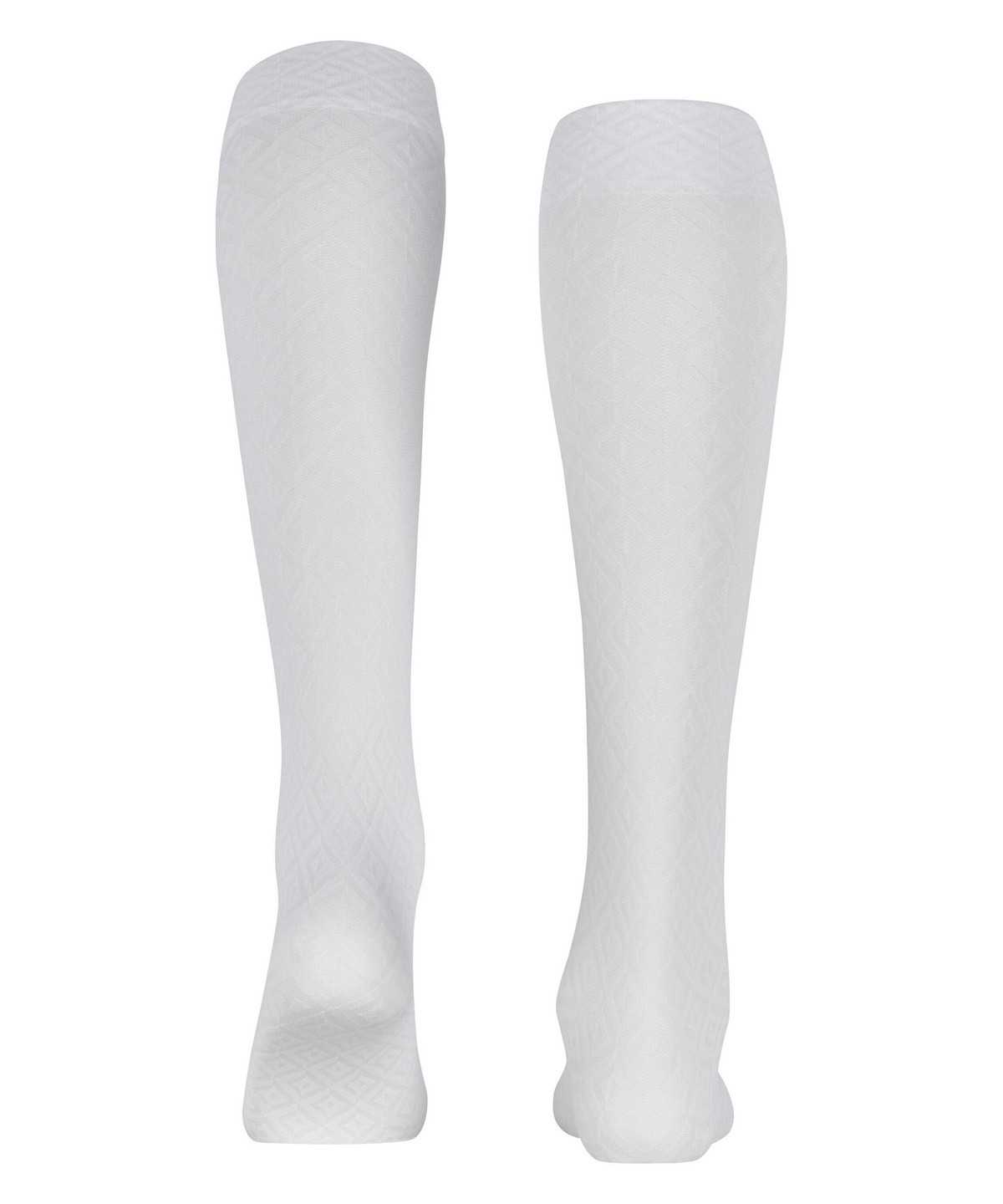 Falke Tessellating 25 DEN Knee-high Socks Zokni Női Fehér | NVKB-60597