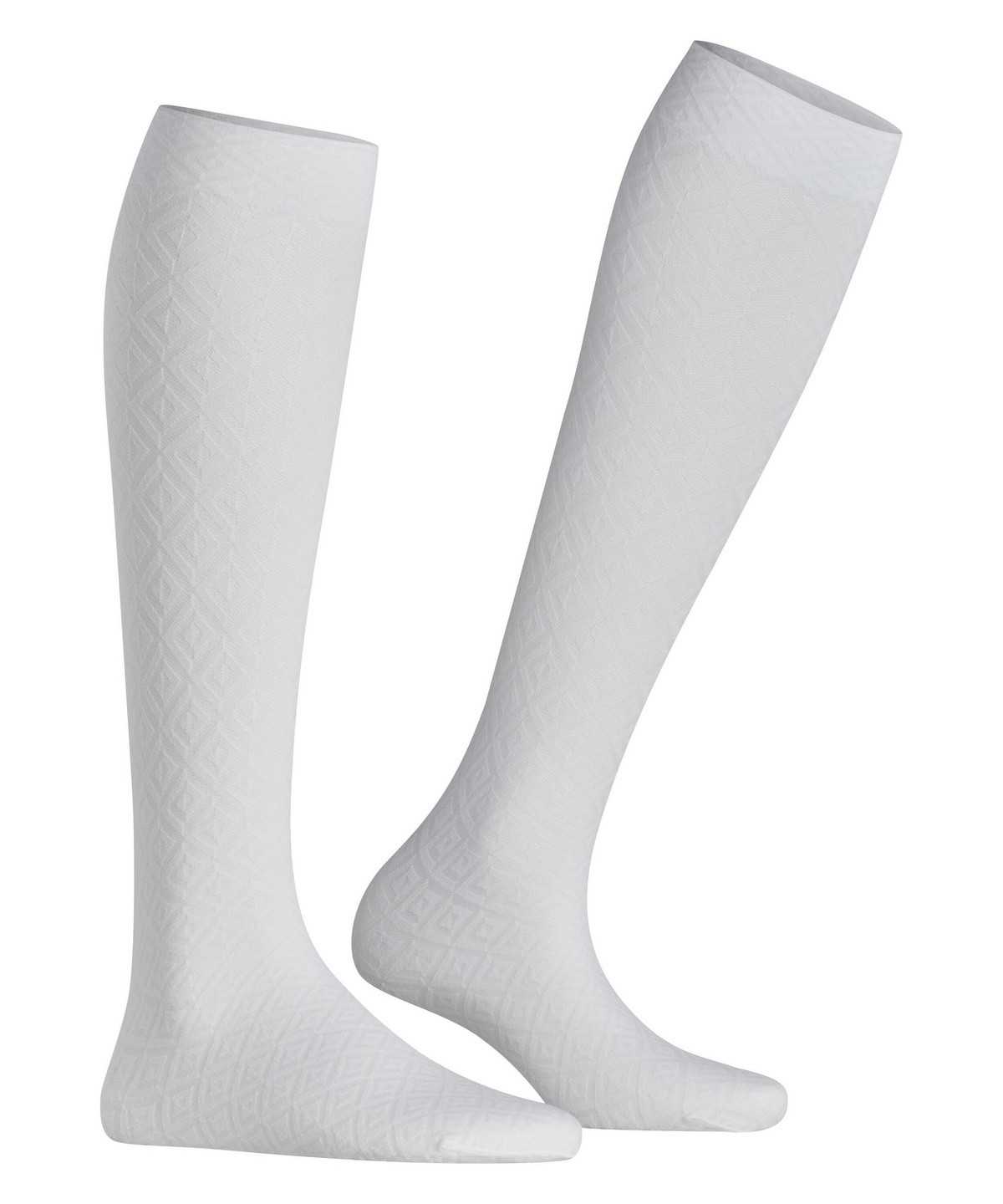 Falke Tessellating 25 DEN Knee-high Socks Zokni Női Fehér | NVKB-60597