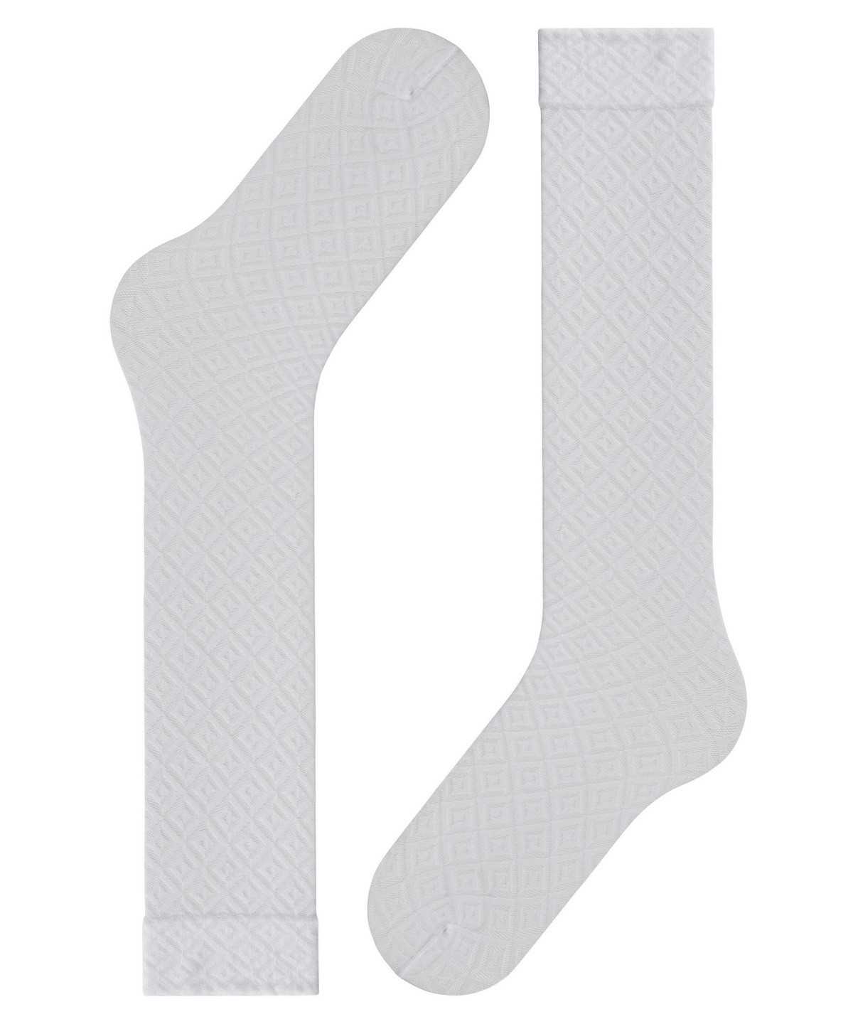 Falke Tessellating 25 DEN Knee-high Socks Zokni Női Fehér | NVKB-60597