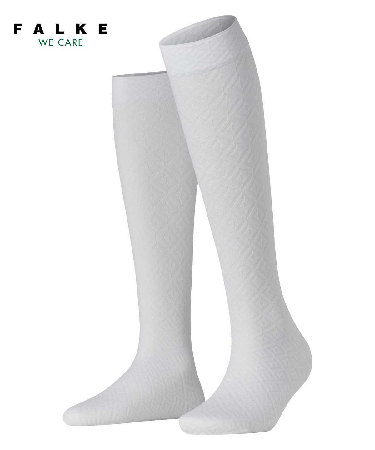 Falke Tessellating 25 DEN Knee-high Socks Zokni Női Fehér | NVKB-60597