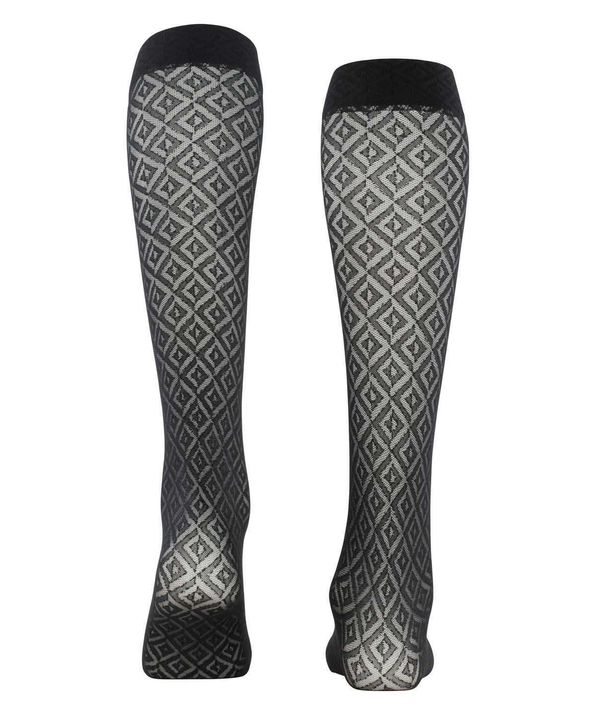 Falke Tessellating 25 DEN Knee-high Socks Zokni Női Fekete | TQCA-09548