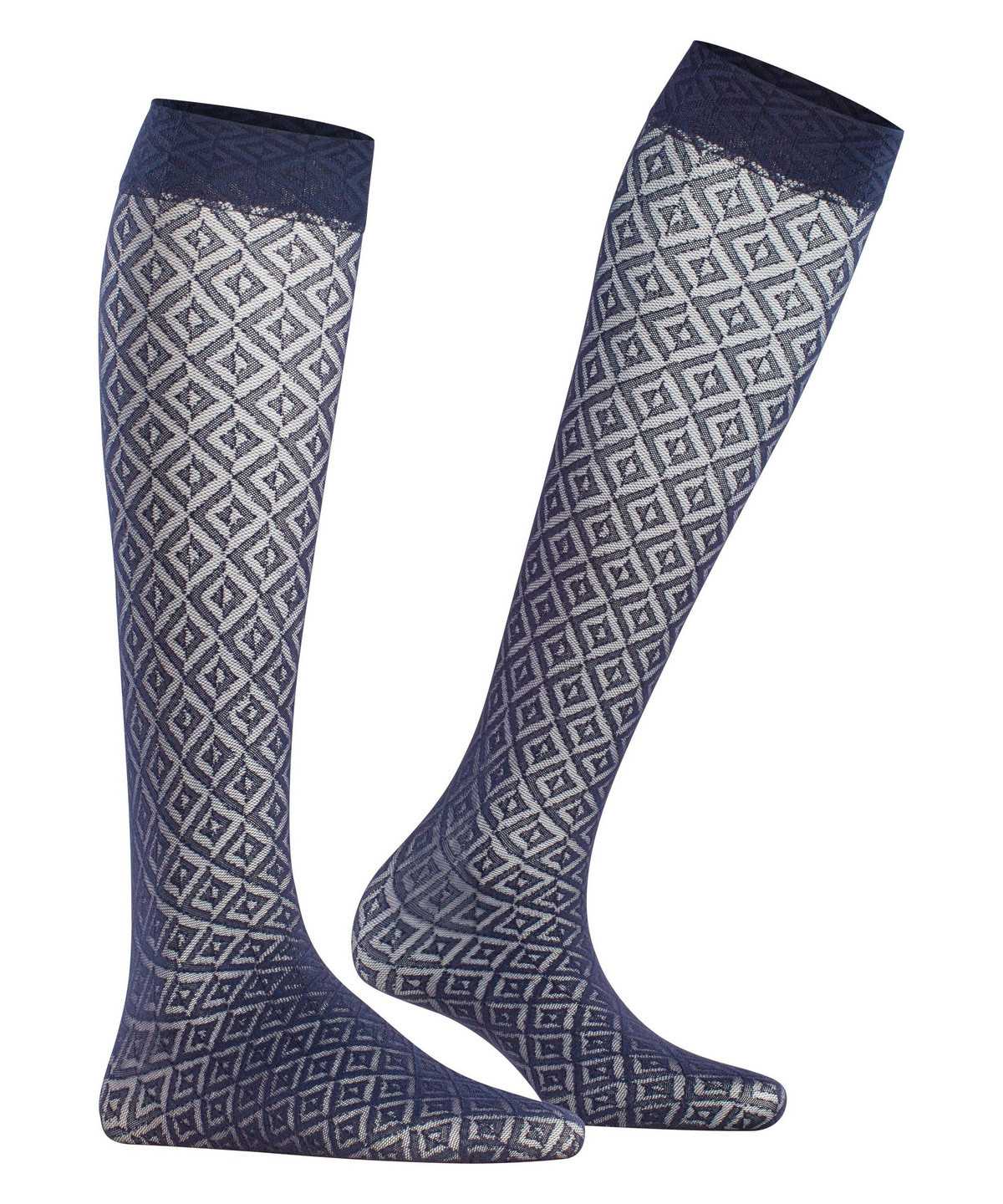 Falke Tessellating 25 DEN Knee-high Socks Zokni Női Kék | VPZI-40762