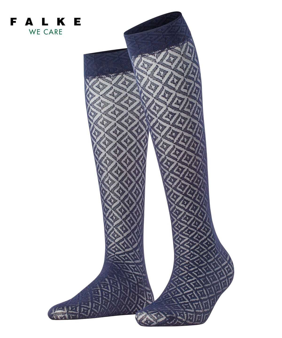 Falke Tessellating 25 DEN Knee-high Socks Zokni Női Kék | VPZI-40762