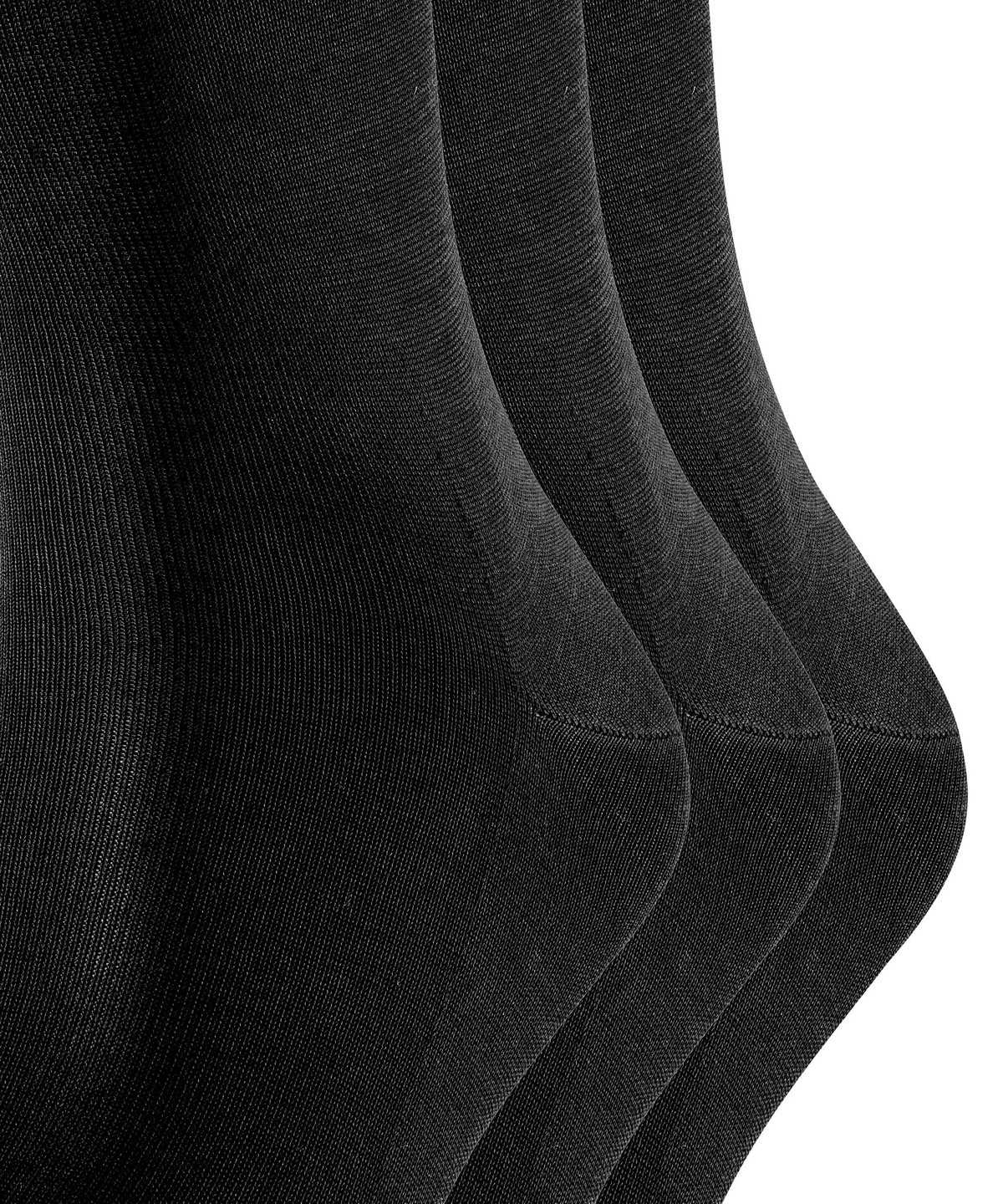 Falke Tiago 3-Pack Socks Zokni Férfi Fekete | AOQE-93416