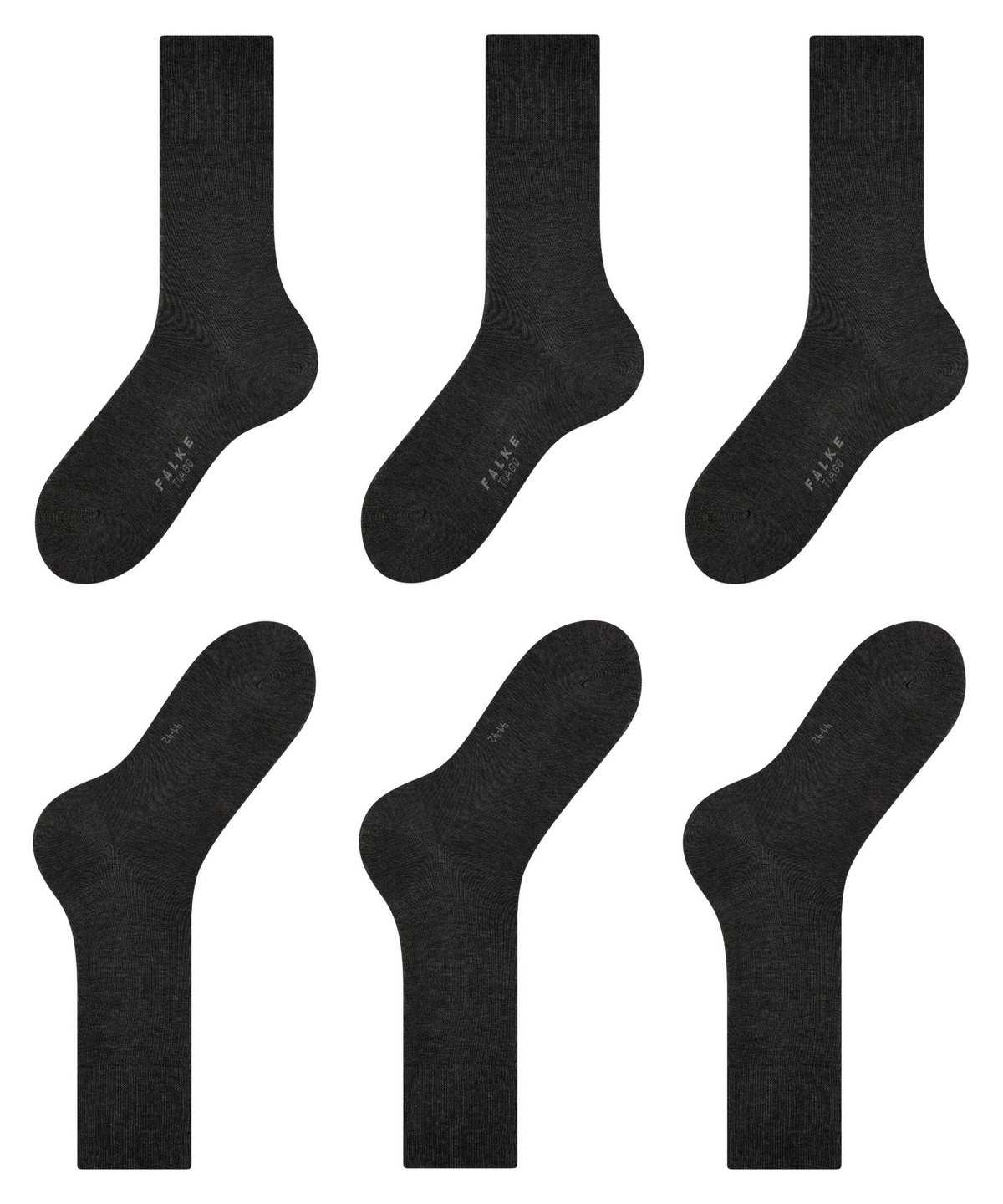 Falke Tiago 3-Pack Socks Zokni Férfi Szürke | VHEB-02671