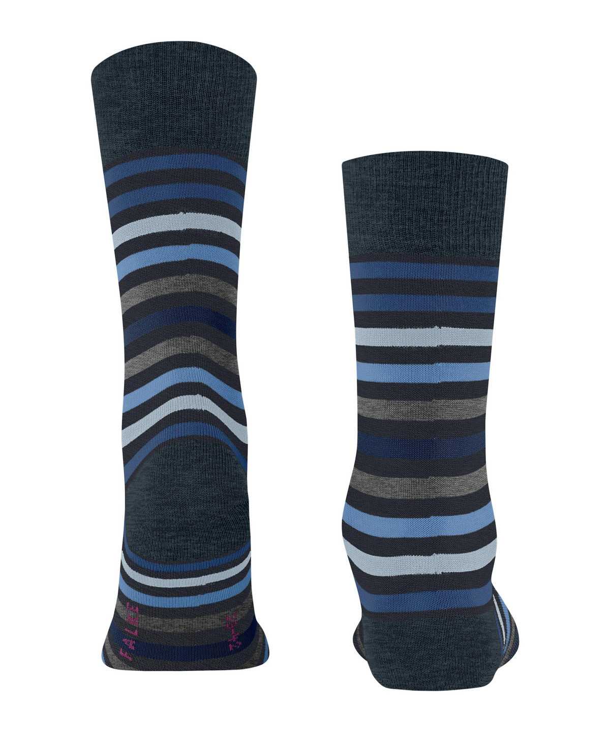 Falke Tinted Stripe Socks Zokni Férfi Kék | QDBO-36914