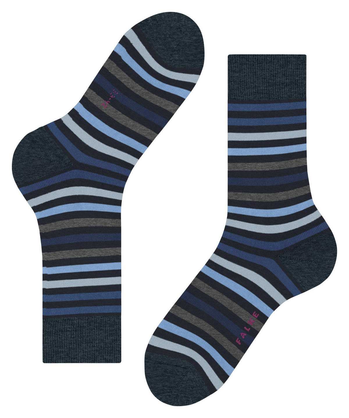 Falke Tinted Stripe Socks Zokni Férfi Kék | QDBO-36914