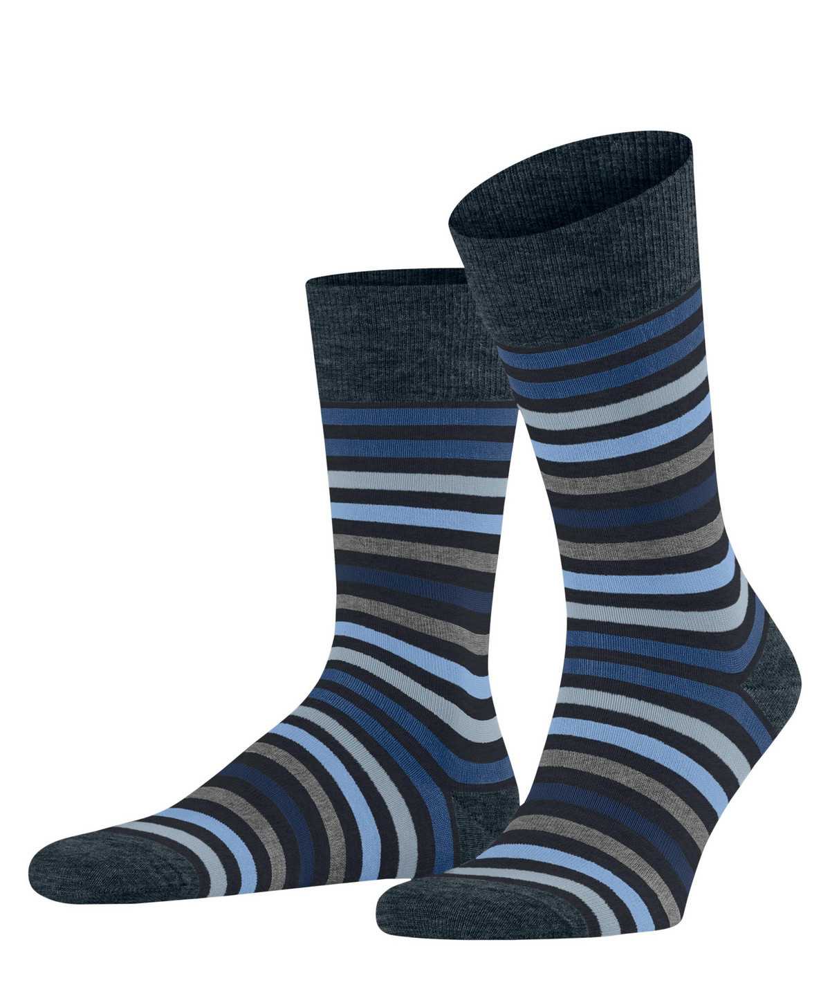 Falke Tinted Stripe Socks Zokni Férfi Kék | QDBO-36914