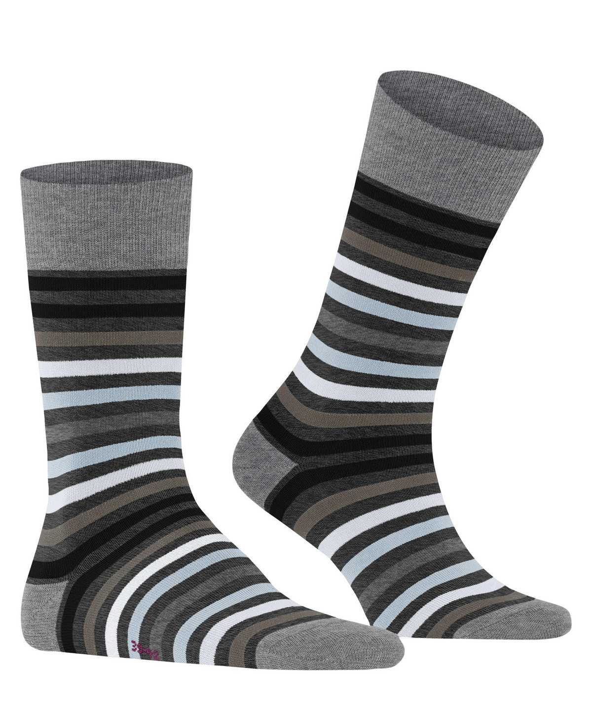 Falke Tinted Stripe Socks Zokni Férfi Szürke | YTEJ-04193