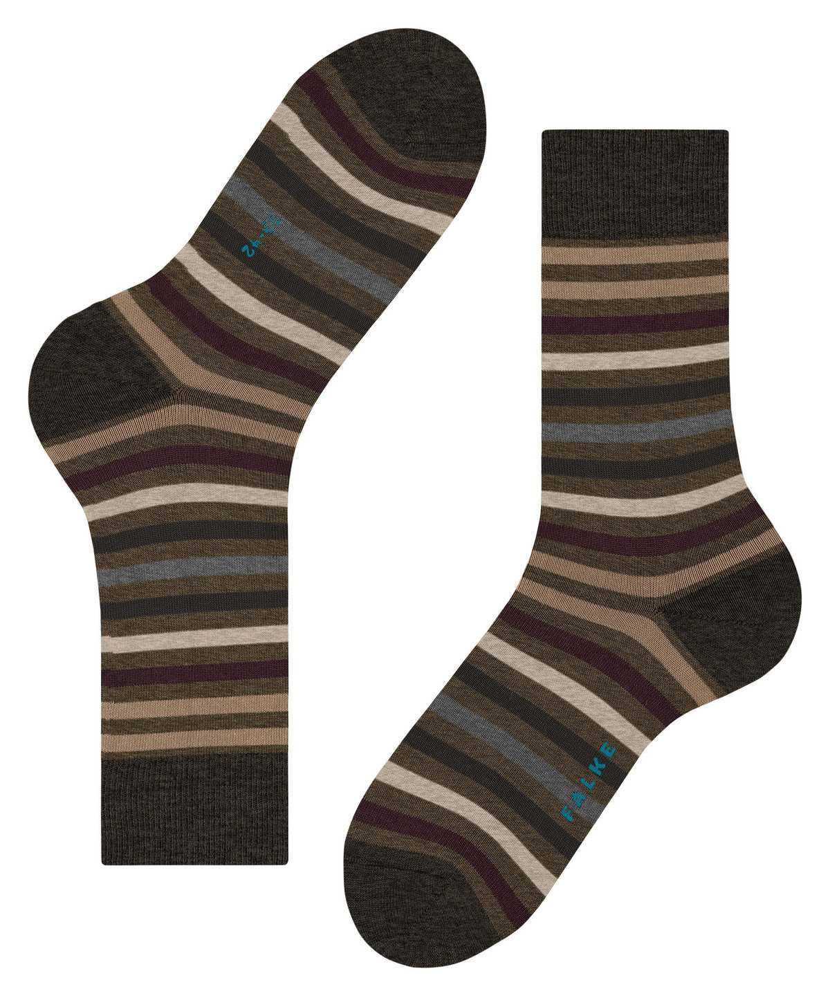 Falke Tinted Stripe Socks Zokni Férfi Zöld | LUEC-83514