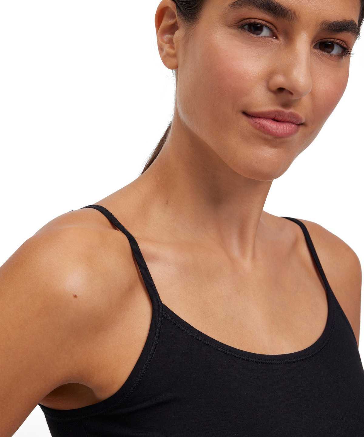 Falke Top Round-neck Daily Climate Control Bras & Tops Női Fekete | JKDC-67083