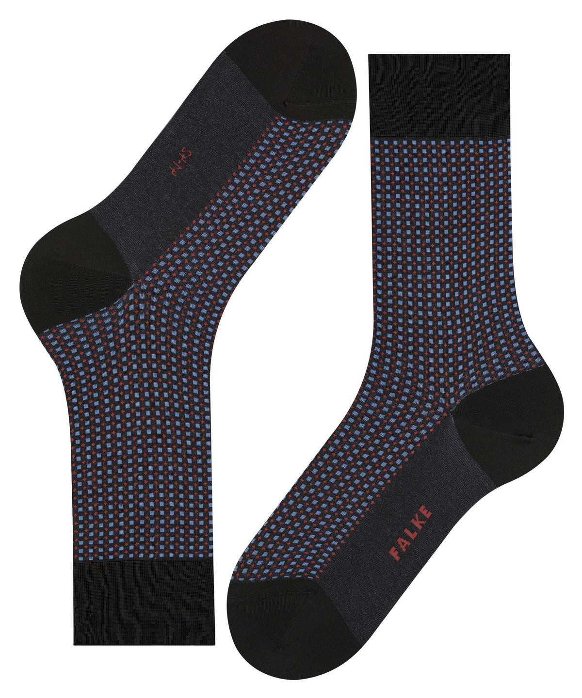 Falke Uptown Tie Socks Zokni Férfi Fekete | IBCT-72860