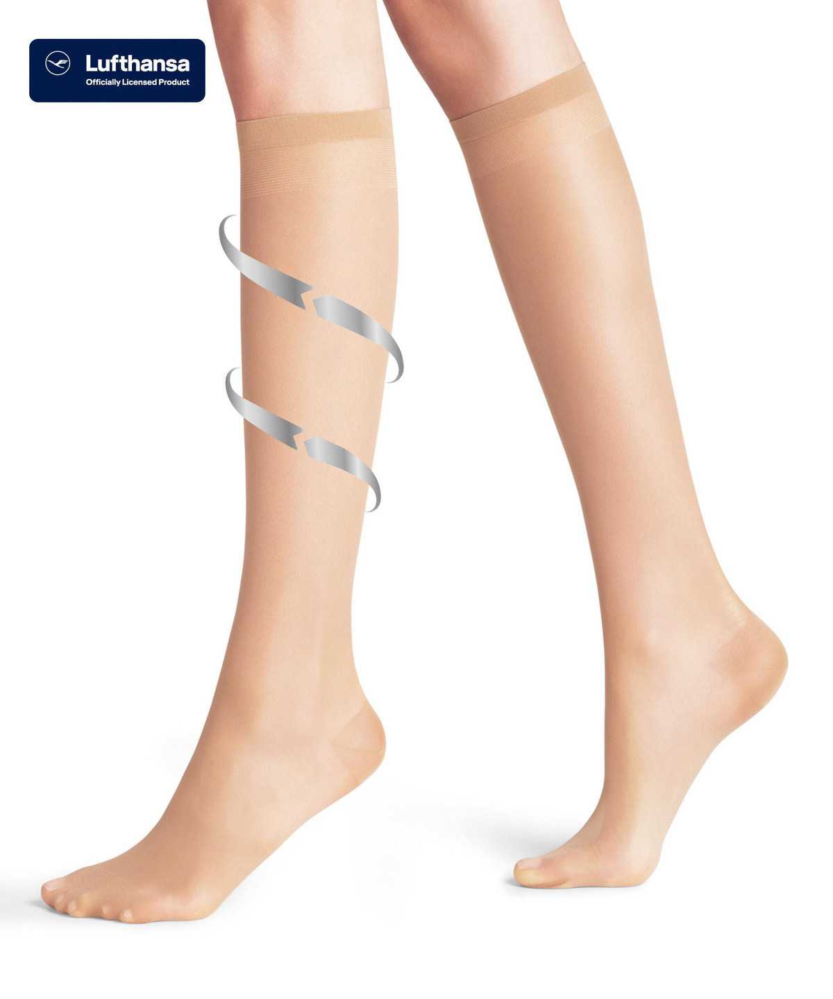 Falke Vitalize 20 DEN Knee-high Socks Zokni Női Bézs | BMXK-30492